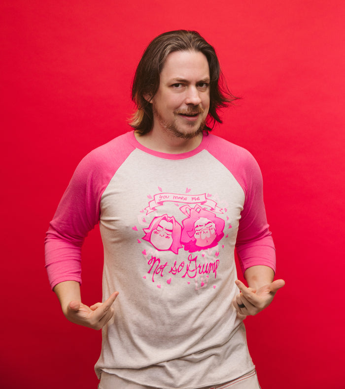 Game Grumps - “You Make Me Not So Grump” Valentine’s Day Unisex Raglan Shirt