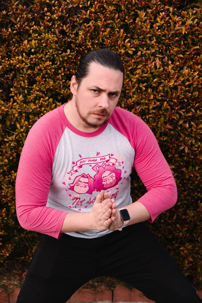 Game Grumps - “You Make Me Not So Grump” Valentine’s Day Unisex Raglan Shirt