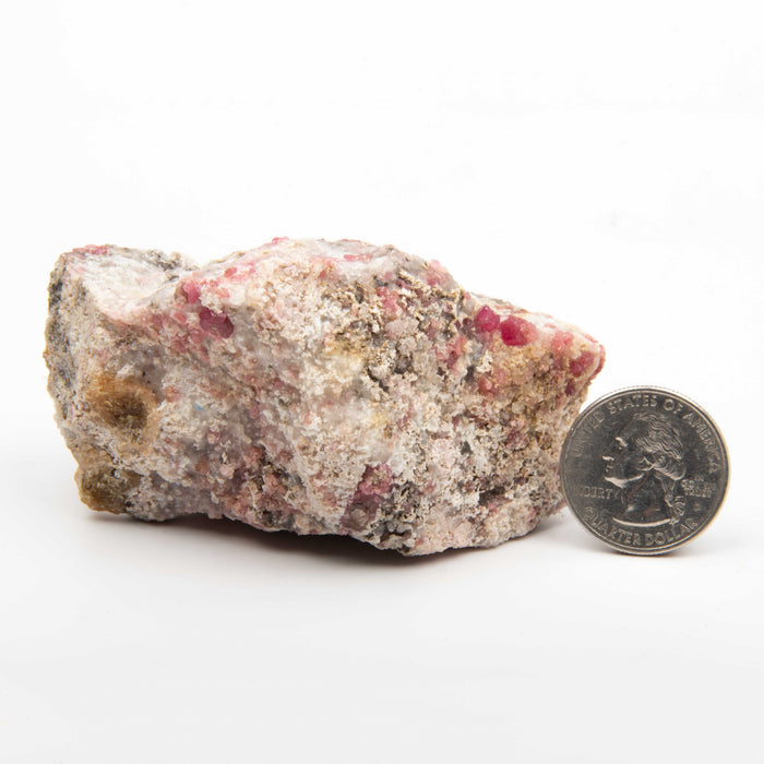 Garnet - Pink, Rough w/ Vesuvianite