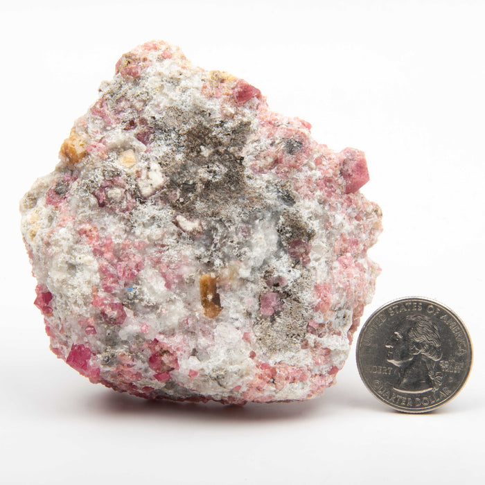 Garnet - Pink, Rough w/ Vesuvianite