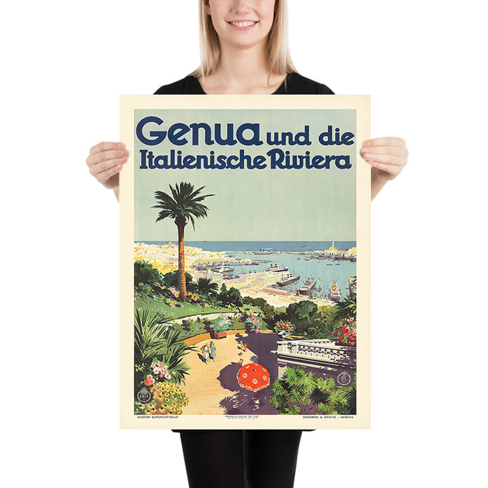Genoa Travel Poster: Genua by Aurelio Craffonara, 1931