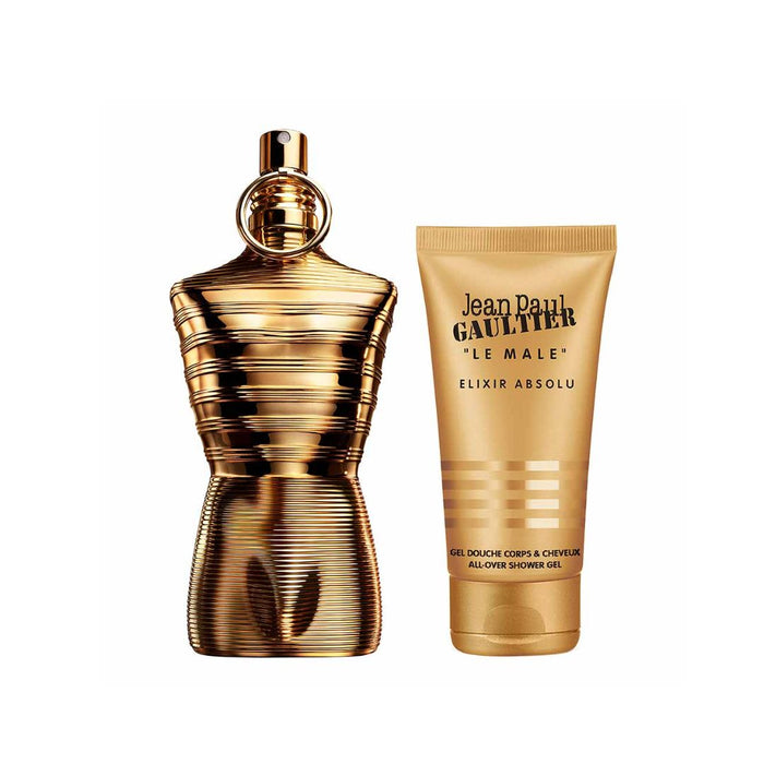 Gift Set : Jean Paul Gaultier Le Male Elixir Absolu 125ml Parfum Spray + 75ml Shower Gel
