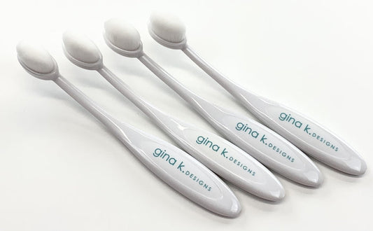 Gina K. Designs - Blending Brushes MINI - Set of 4. Get a seamless color blend on your projects with the Gina K Designs Blending Brushes.  These blending brushes are easy to use and work perfectly with stencils. Set contains 4 Blending Brushes. Available at Embellish Away located in Bowmanville Ontario Canada.