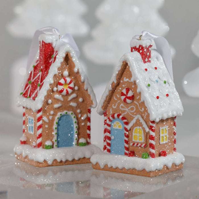 Gingerbread House Ornament - 2 Assorted Styles - Christmas Ornaments by Carlyle Avenue