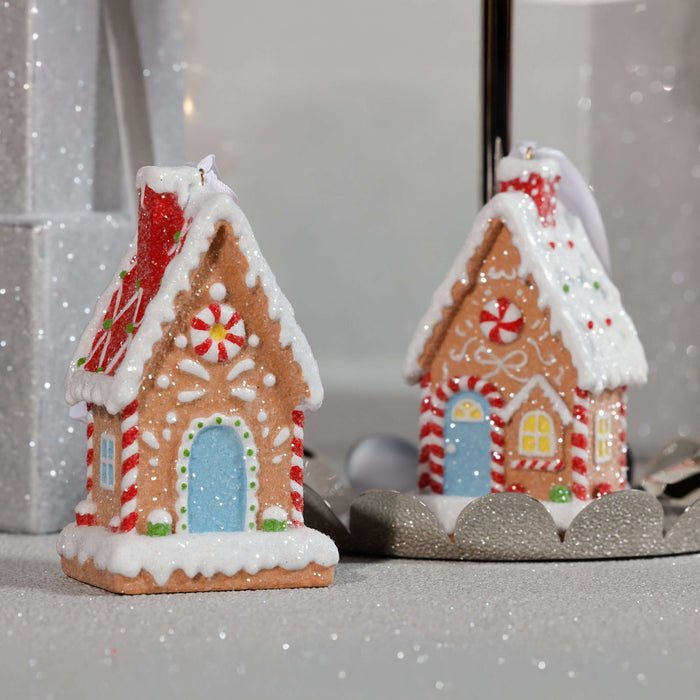 Gingerbread House Ornament - 2 Assorted Styles - Christmas Ornaments by Carlyle Avenue