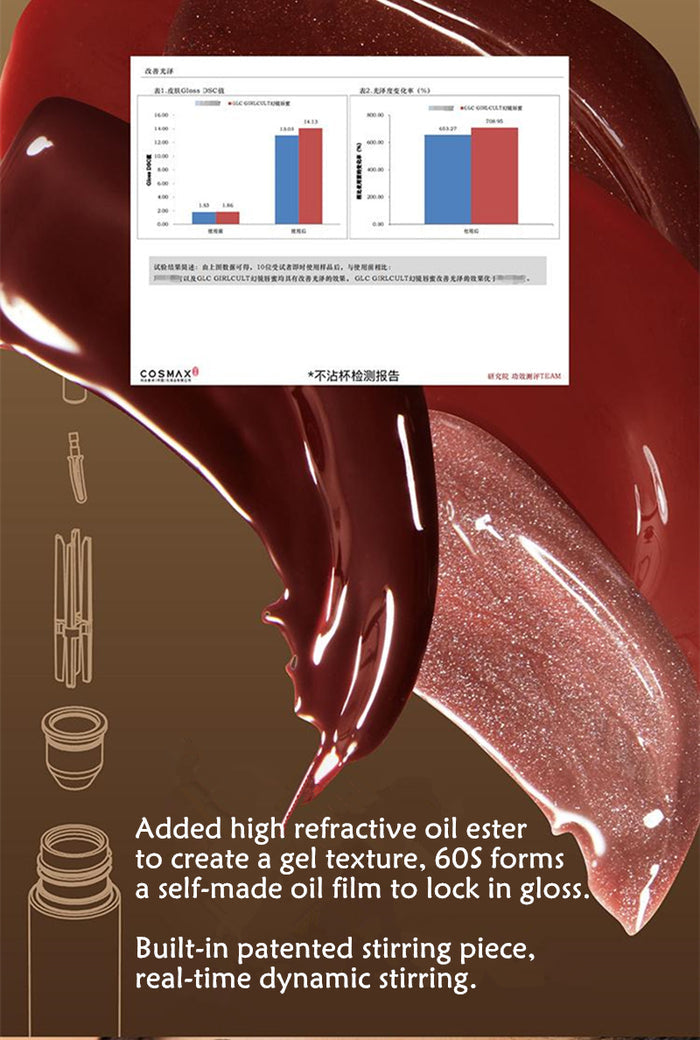 Girlcult Gold Digger Belle Series Fantasy Shimmer Mirror Lip Glaze T3970