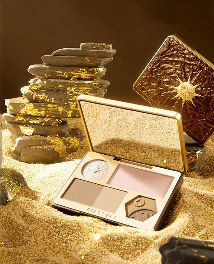 Girlcult Gold Digger Belle Series Highlighter & Contour Makeup Palette T3972