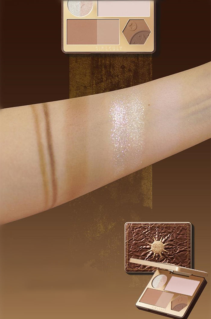 Girlcult Gold Digger Belle Series Highlighter & Contour Makeup Palette T3972
