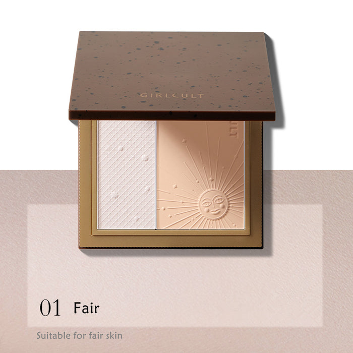 Girlcult Gold Digger Belle Series Oil Control Matte Pressed Powder T4019