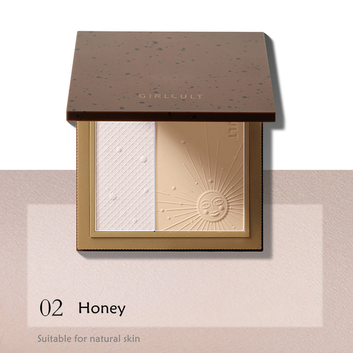 Girlcult Gold Digger Belle Series Oil Control Matte Pressed Powder T4019