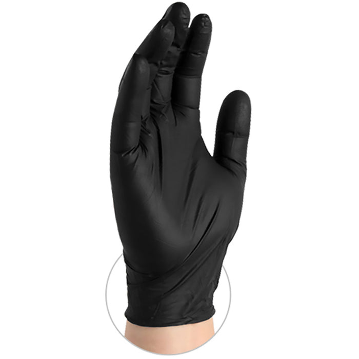 GlovePlus Black Nitrile Gloves, Glove view.