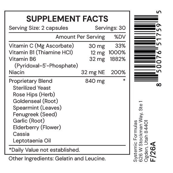 GOLD Immune Plus by Systemic Formulas — Supplement Facts