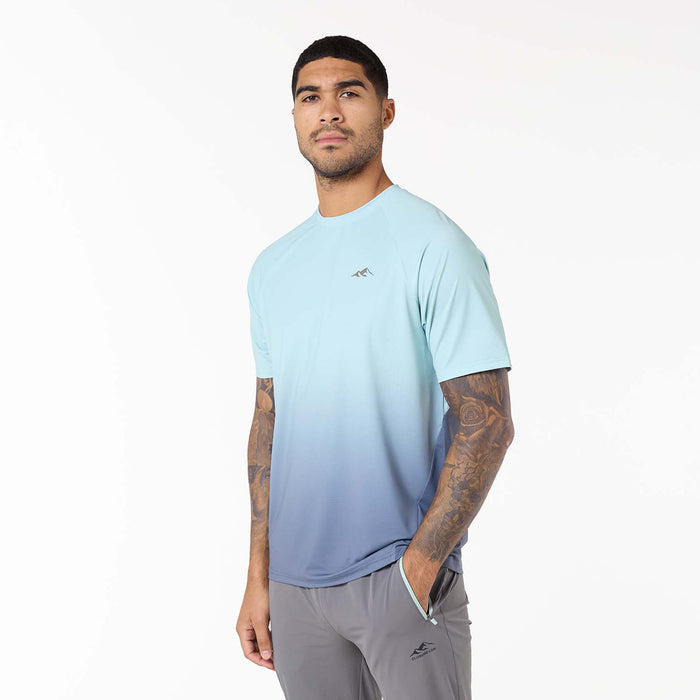 Gradient Motion T-Shirt | Charcoal/Mint