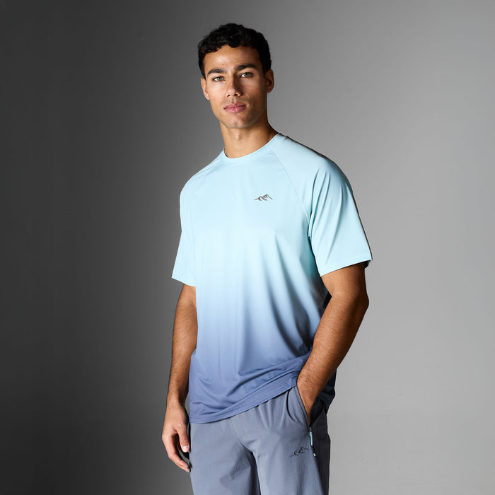 Gradient Motion T-Shirt | Charcoal/Mint