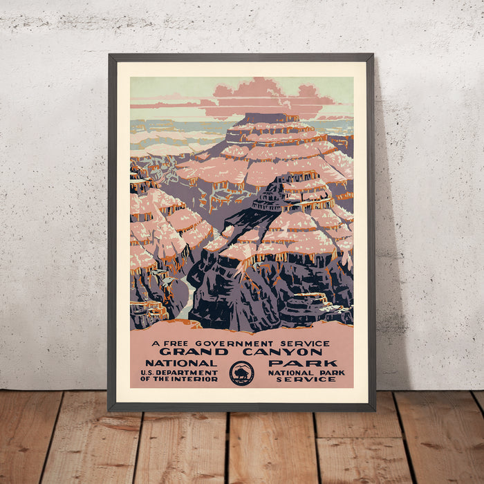 A framed image of