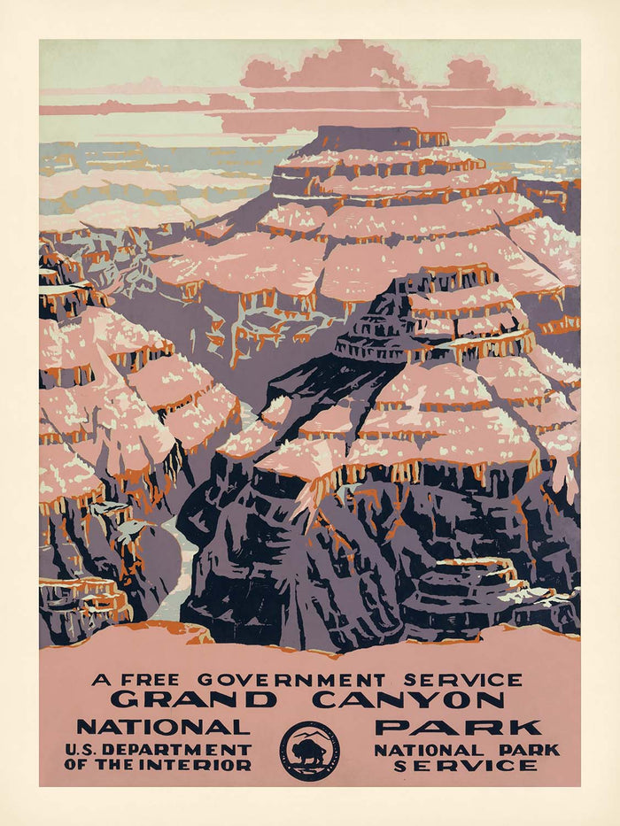 Grand Canyon National Park Travel Poster by Chester Don Powell, 1938