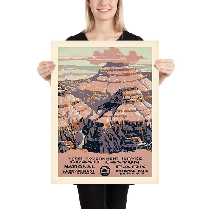 Grand Canyon National Park Travel Poster by Chester Don Powell, 1938