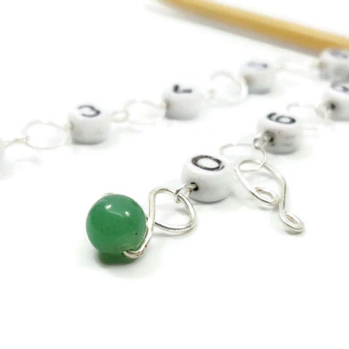 Green Aventurine - Knitting Row Counter (Circle) by Twice Sheared Sheep