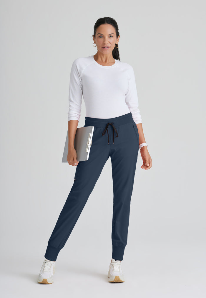 Grey's Anatomy™ Spandex Stretch Women's Eden 5-Pocket Mid-Rise Jogger Scrub Pant