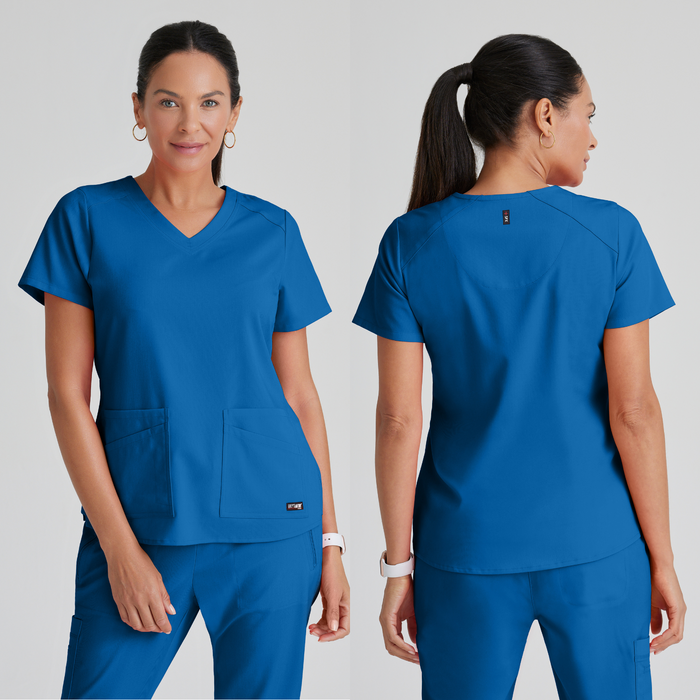 GREY'S ANATOMY STRETCH Emma Top - 4 Pocket Scrub Top - REGULAR GRST011