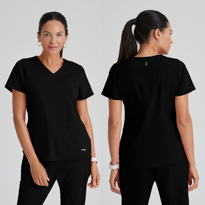 GREY'S ANATOMY STRETCH Emma Top - 4 Pocket Scrub Top - REGULAR GRST011