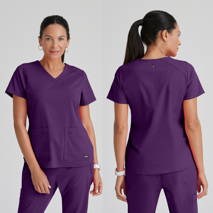 GREY'S ANATOMY STRETCH Emma Top - 4 Pocket Scrub Top - REGULAR GRST011