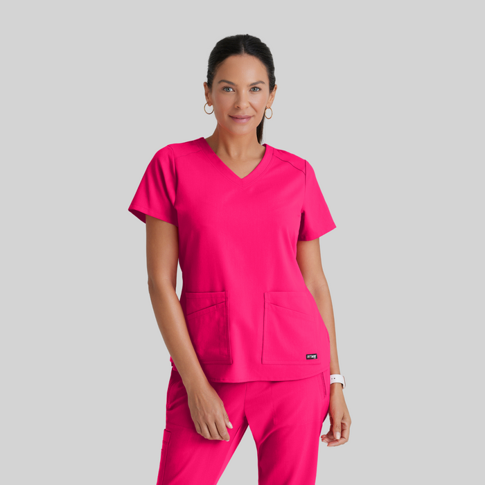 GREY'S ANATOMY STRETCH Emma Top - 4 Pocket Scrub Top - REGULAR GRST011