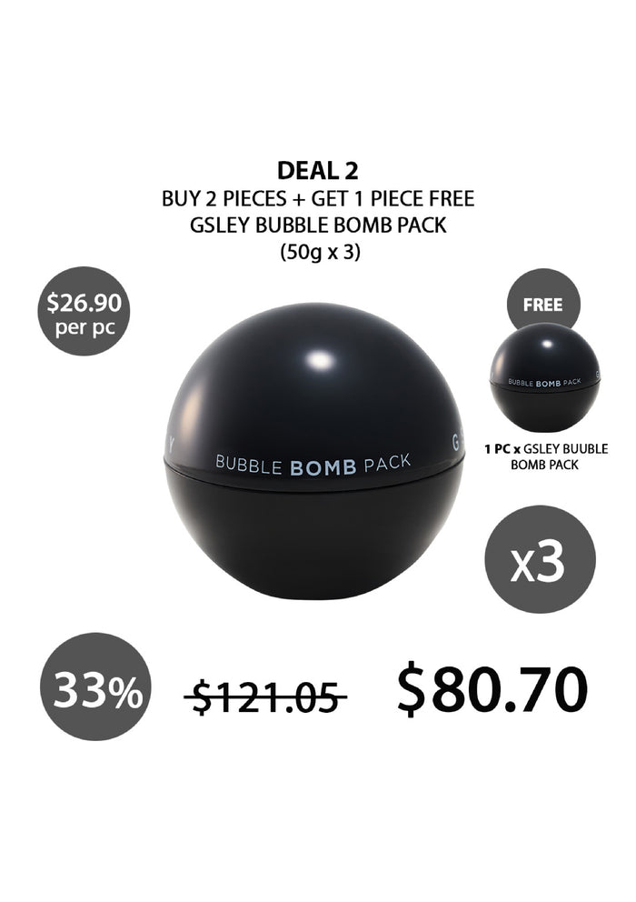 (BUY 2+1 FREE) GSLEY BUBBLE BOMB PACK