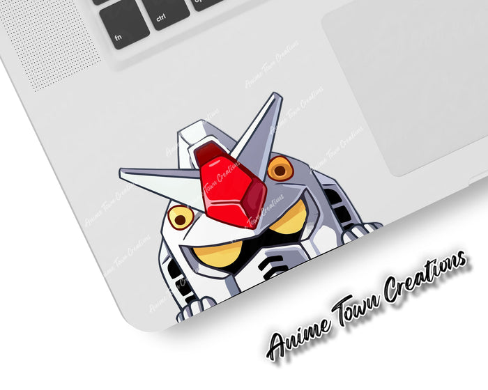 Anime Town Creations Sticker Gundam Minimalist Peeker 5" Accessories - Anime Gundam Sticker