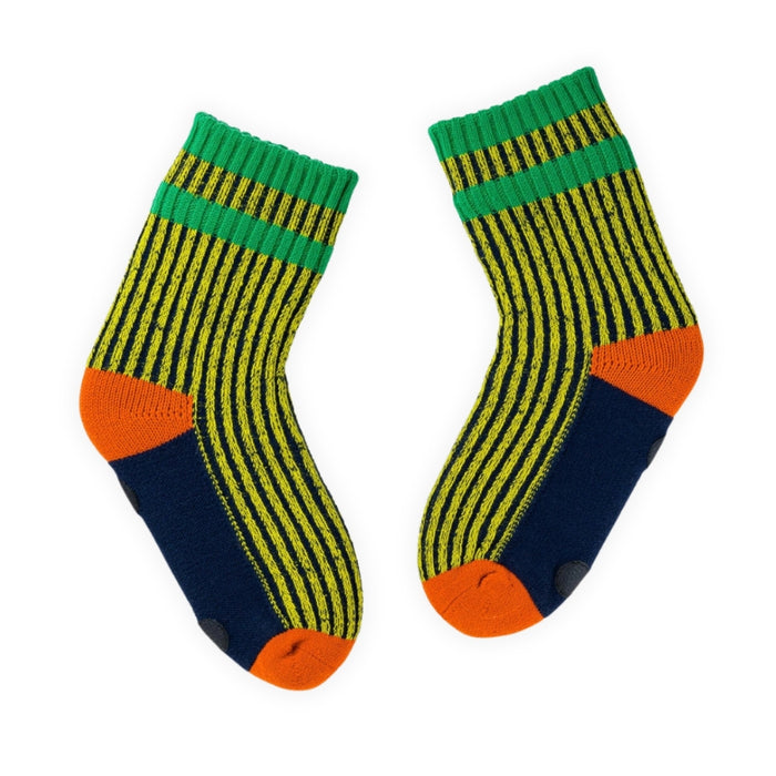 Gym House Socks - Yellow / Navy, S/M