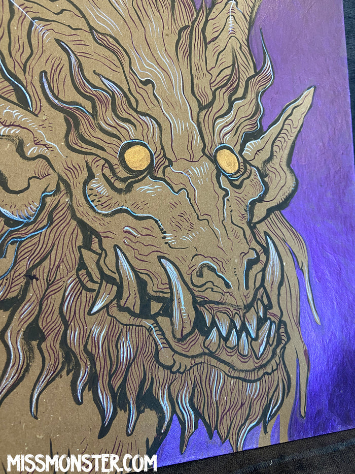 HAPPY DEMON GUY INK DRAWING