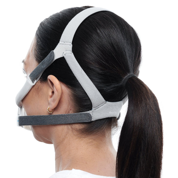 Woman with Pony Tail Wearing AirFit F40 CPAP Mask Headgear
