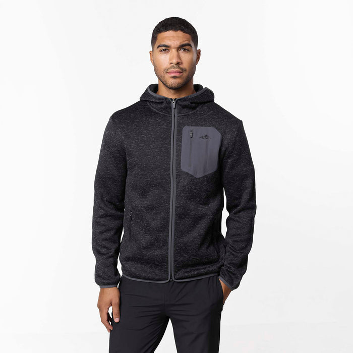 Heat Seal Tech Knit Hoodie | Black