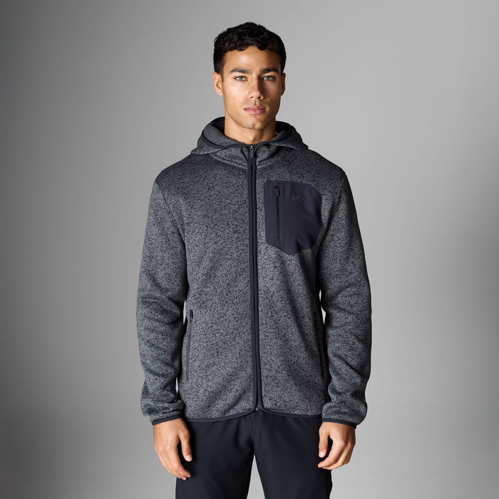 Heat Seal Tech Knit Hoodie | Mid Grey