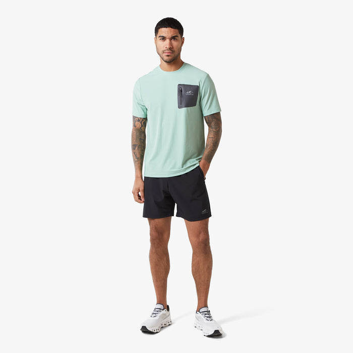 Heat Seal Zip Block Pocket T-Shirt | Sage