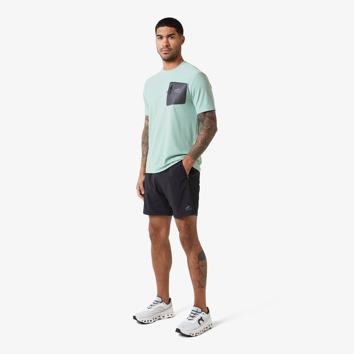 Heat Seal Zip Block Pocket T-Shirt | Sage