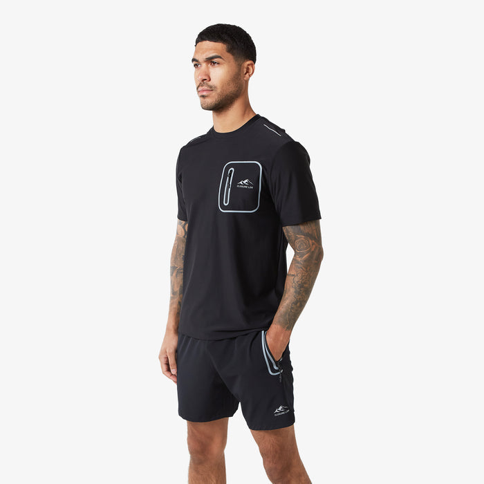 Heat Seal Zip Pocket T-Shirt | Black