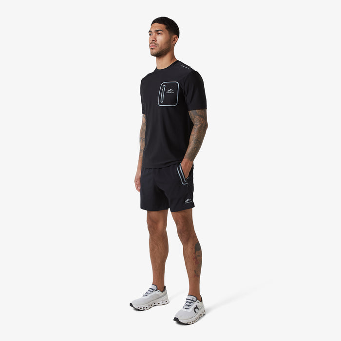 Heat Seal Zip Pocket T-Shirt | Black