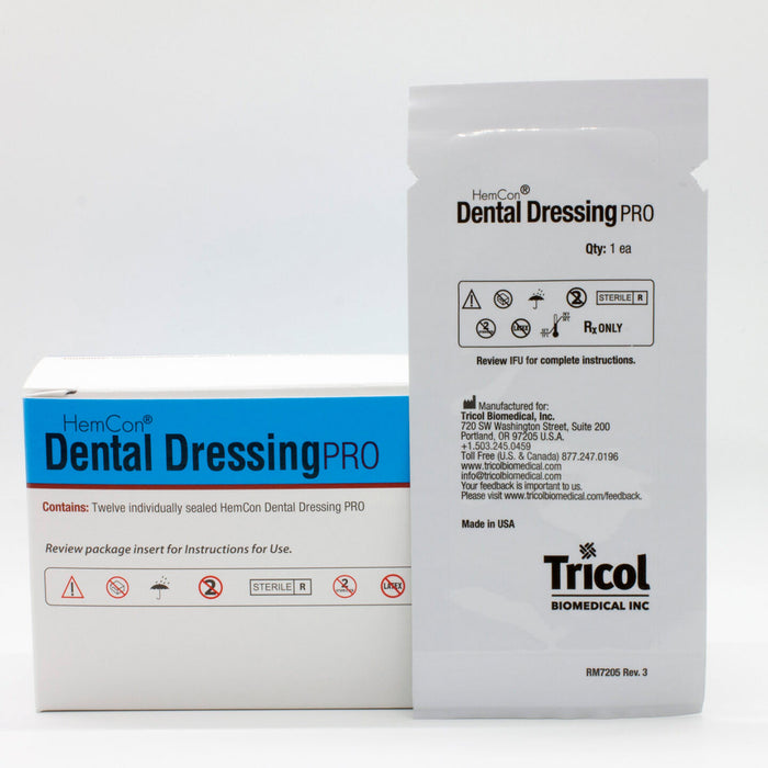 HemCon Dental Dressing, box and packaging