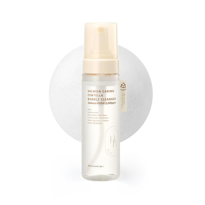 HEVEBLUE Salmon Caring Centella Bubble Cleanser - valomosios veido putos