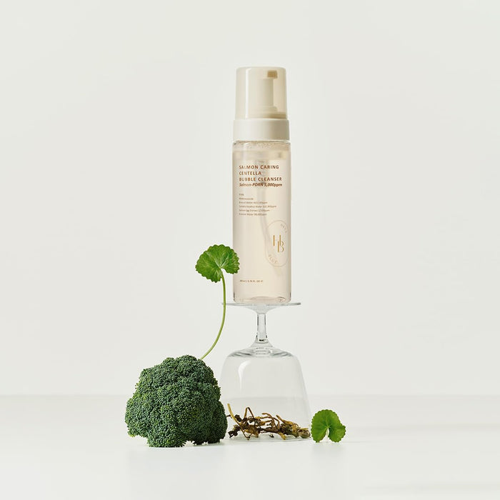HEVEBLUE Salmon Caring Centella Bubble Cleanser - valomosios veido putos