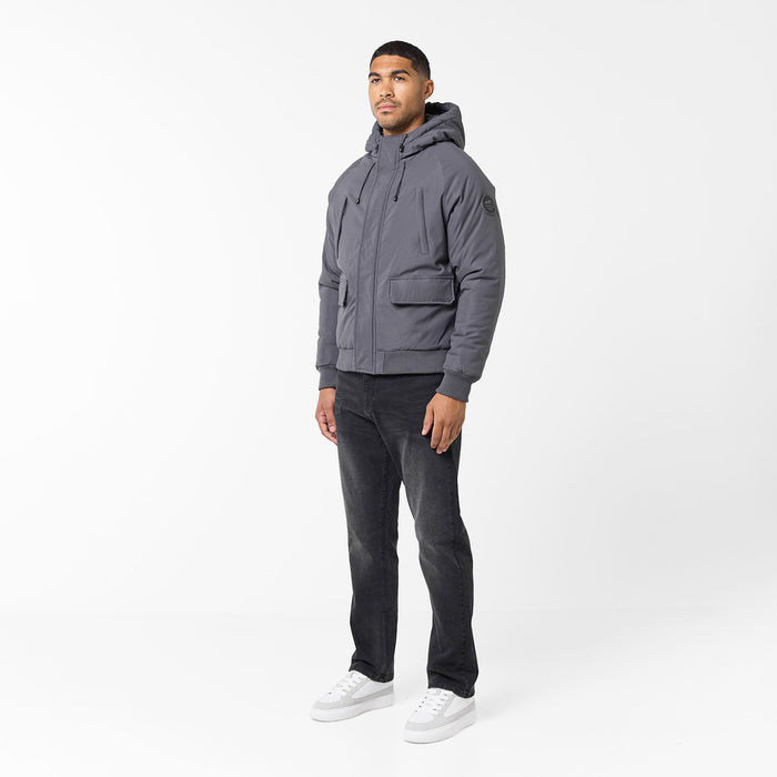 Hooded Parka Jacket | Charcoal