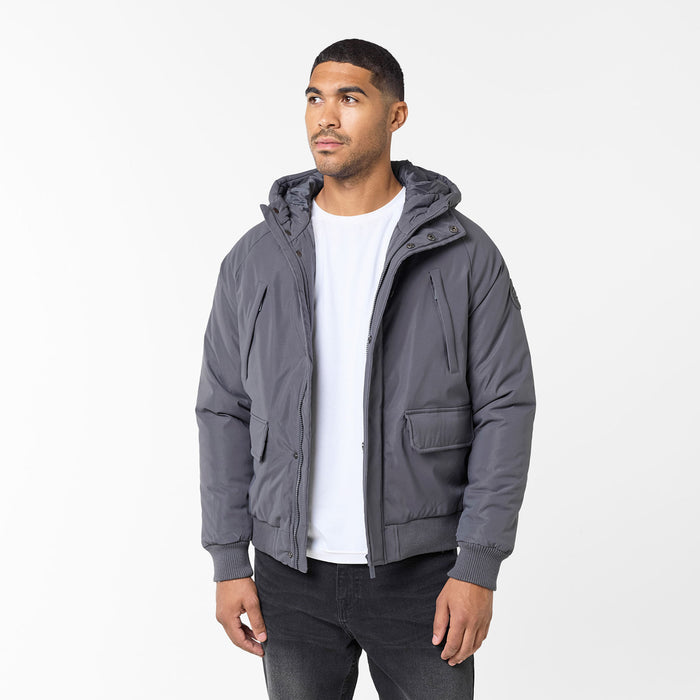 Hooded Parka Jacket | Charcoal