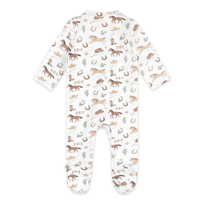 Howdy Horse Baby Footie (Organic Jersey) - Back