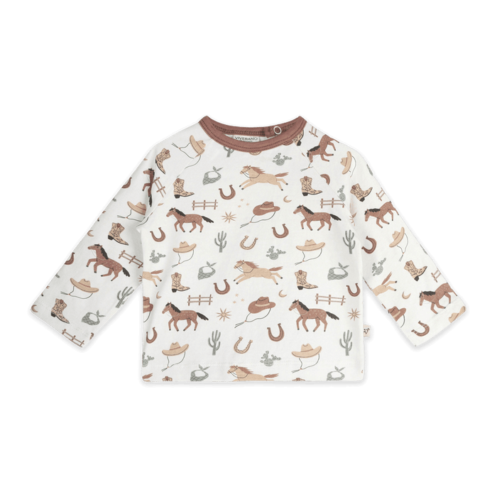 Howdy Horse Baby Tee & Jogger (Organic Jersey) - Front