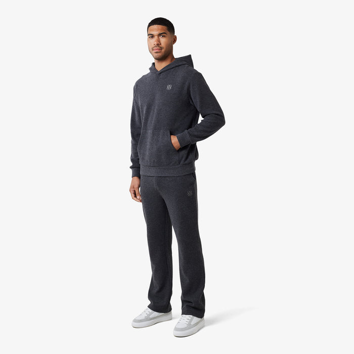 Men's Charcoal Knit Tracksuit Closure London  Front View