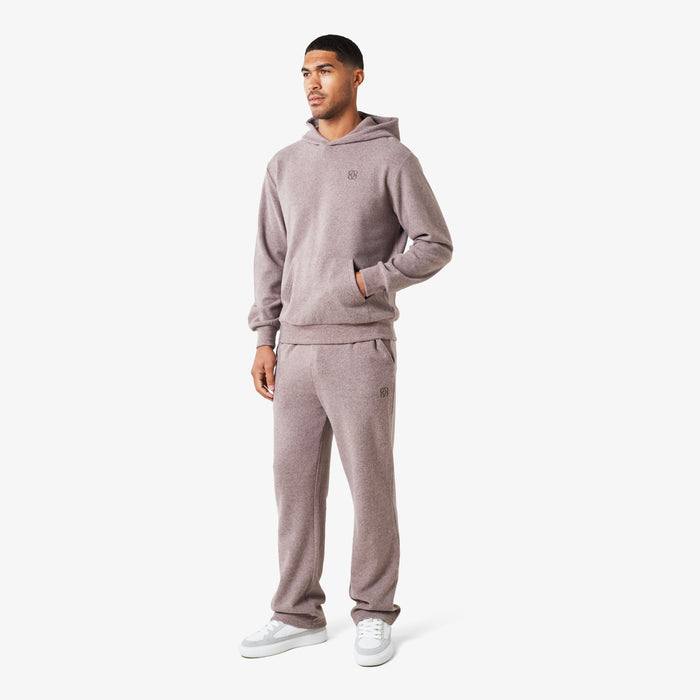 Men's Dark Brown Knit Tracksuit Closure London  Front View