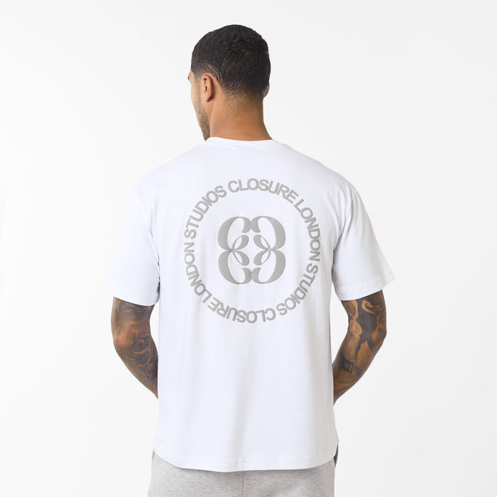 Men's  White Icon T-Shirt  Closure London  Front View