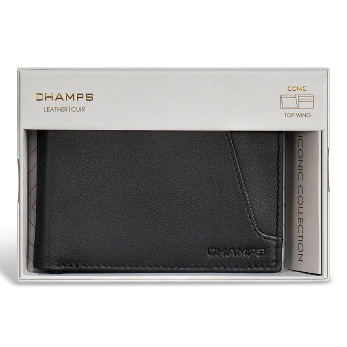Iconic / Leather Top Wing Wallet *Drop Ship* - Bentley