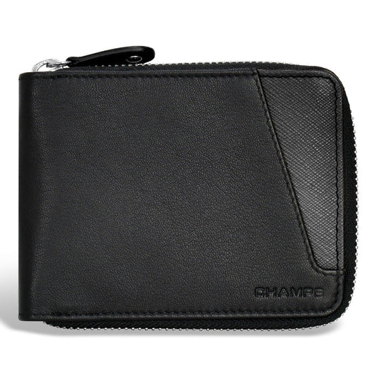 Iconic / Leather Zip Around Wallet *Drop Ship*